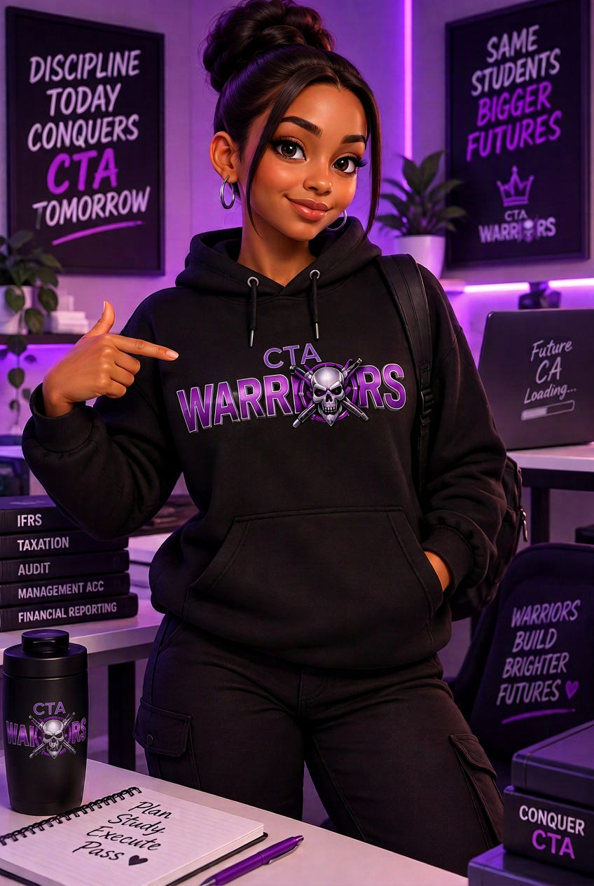 Warrior student in black hoodie