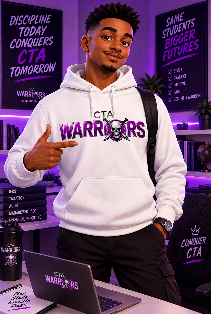 Warrior student in white hoodie